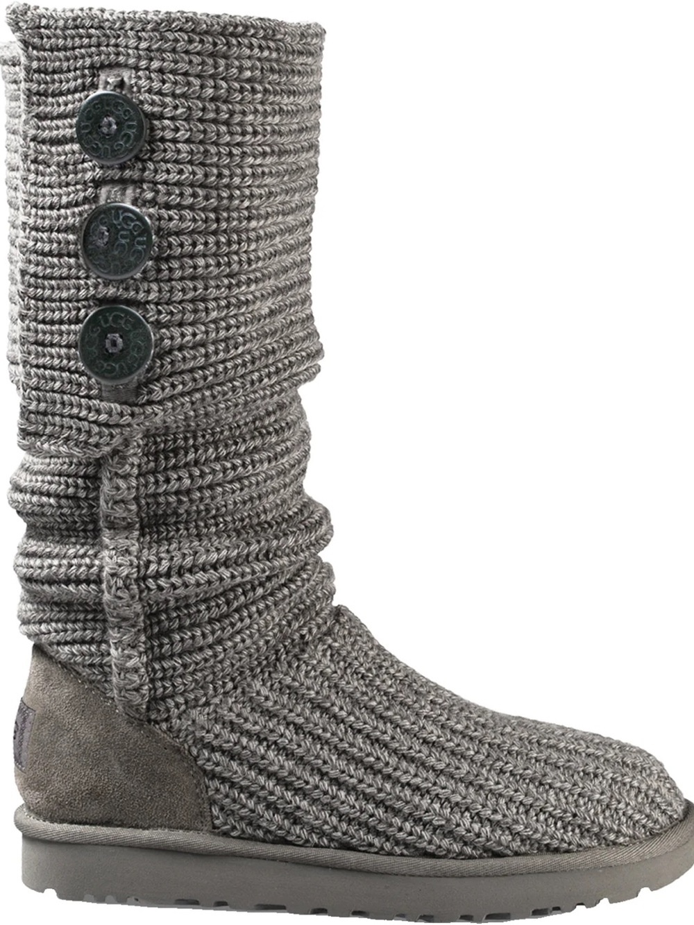 UGG Cardy Gray Knit Boots - Picture 6 of 7